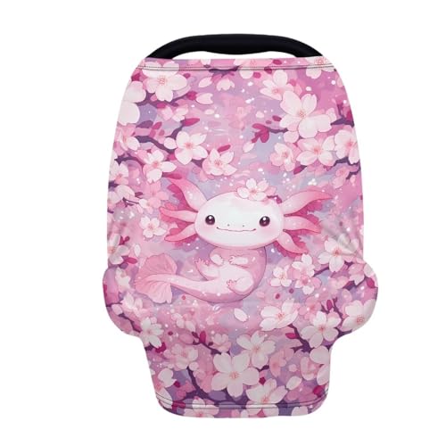 Pink Flower Axolotl