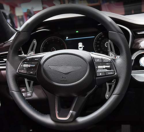 CNC Billet Aluminum Steering Wheel Paddle Shifter Extensions for 2018-2024 Hyundai Genesis G70 - Sport Metal Upgrade for Enhanced Shifting Performance (Black) | Perfect for Racing Enthusiasts & Performance Driving