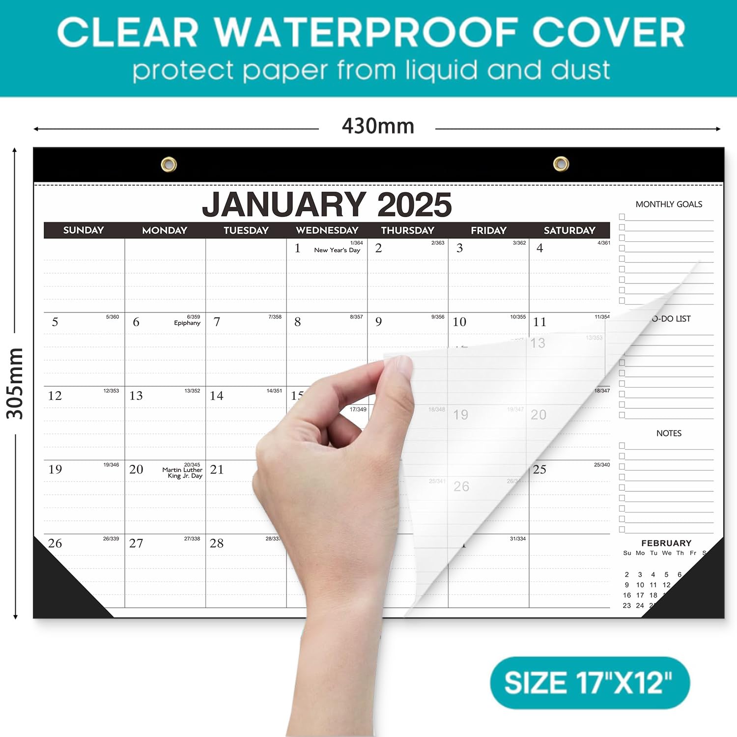 Kyweel 2025-2026 18-Month Desk & Wall Calendar Combo (17