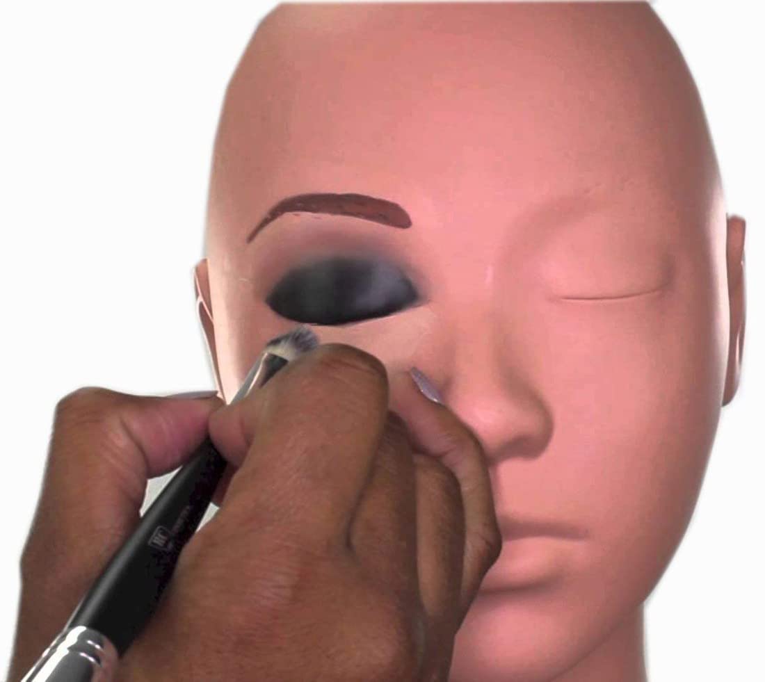 RITZPRIME Professional Makeup & Lash Extension Training Head - Soft Touch Silicone Cosmetology Practice Head for Students & Artists - Easy Clean with Skincare Oil - Perfect for Salon Training, Beauty School & Home Practice