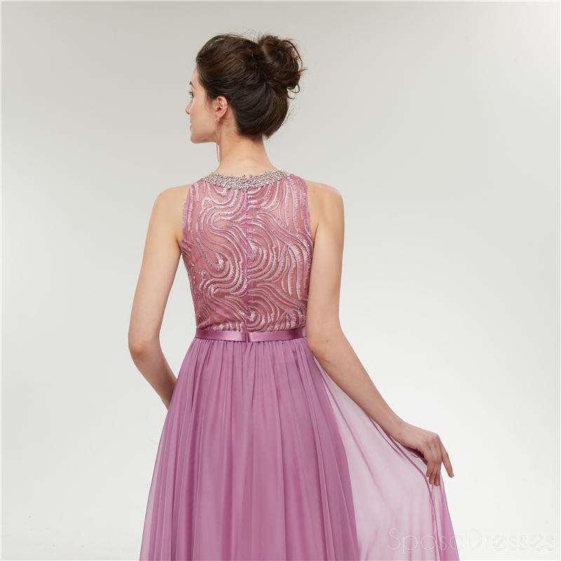 Elegant Purple Beaded Long Prom Dresses for Evening Party | Affordable Formal Gowns for Homecoming, Wedding & Special Occasions