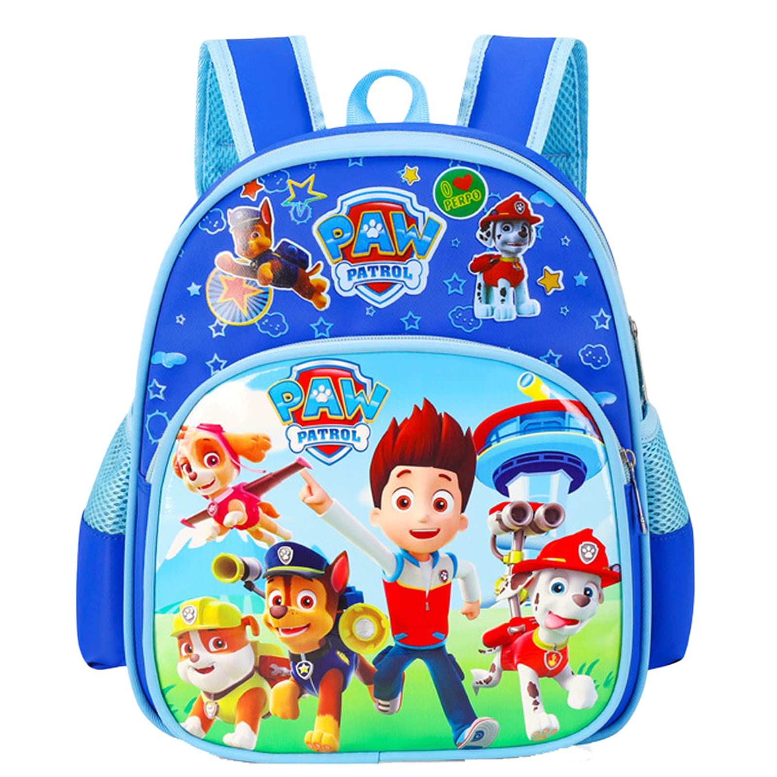Runup Paw Patrol Kids Backpack for Boys & Girls Ages 3-8 | Lightweight Waterproof School Backpack | Daycare, Preschool & Travel Use | Blue