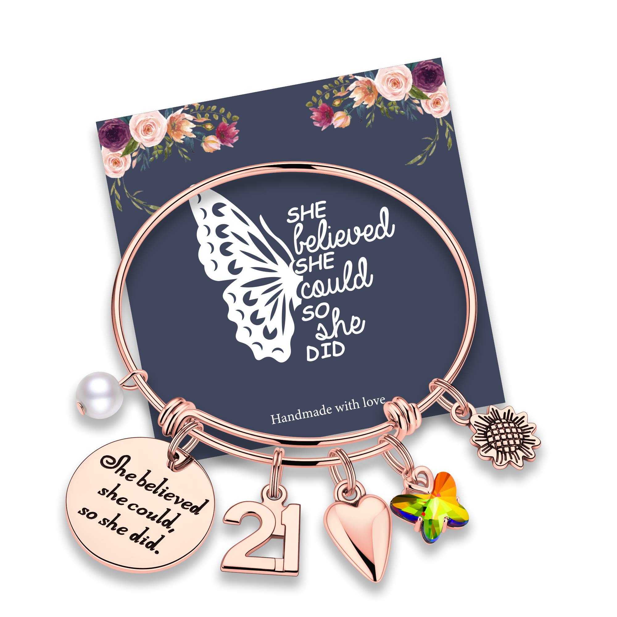 IEFWELL Stainless Steel Charm Bracelet for Women & Girls - Elegant Birthday Gift for Daughter, Teen Girls | Perfect for Birthdays, Anniversaries & Special Occasions