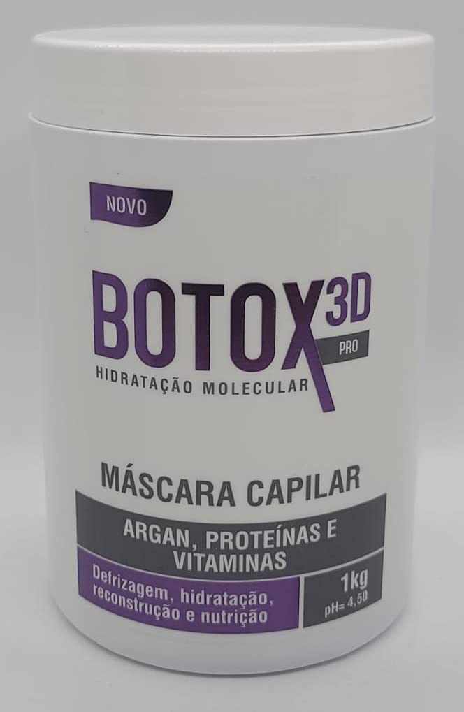 NS3 Brasil Cosmetics Botox 3D Pro Hair Mask Treatment 35.3oz - Deep Conditioning for Frizz Control, Volume Reduction & Extreme Shine | Purple Hair Botox Mask for Smooth, Wavy Hair | Perfect for Damaged, Dry or Chemically Treated Hair at Home Salon Treatments