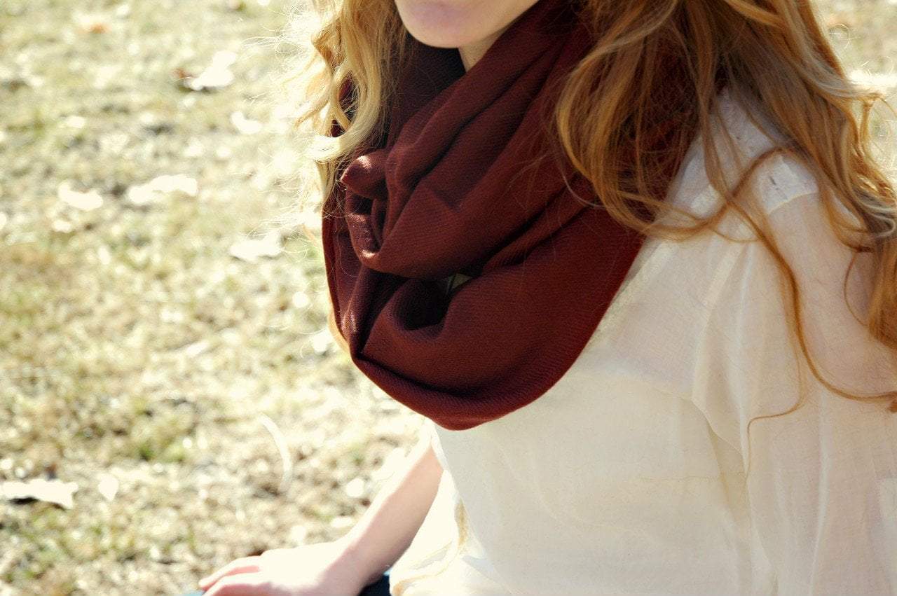 Luxury 100% Pure Pashmina Shawl - Soft Cashmere Wrap Scarf in Chocolate Brown for Women | Perfect for Winter, Weddings & Evening Events
