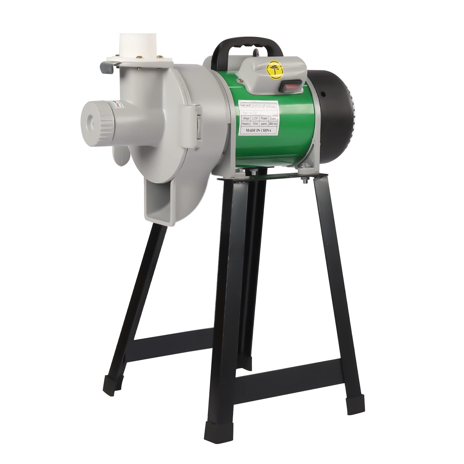 2200W Electric Grain Mill Grinder - Commercial Grade Corn, Wheat & Soybean Grinder for Flour, Feed & Soy Milk - Wet/Dry Grinding Machine with Funnel - Perfect for Home Baking, DIY & Farm Use