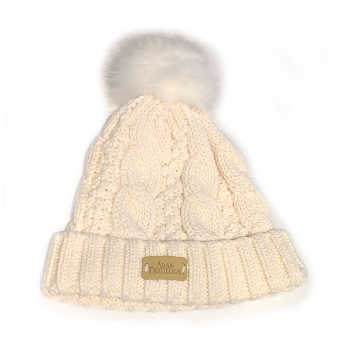 Cozy Cable Knit Beanie with Faux Fur Pom Pom - Winter Warm Hat for Women & Men - Perfect for Snowboarding, Skiing, and Outdoor Activities