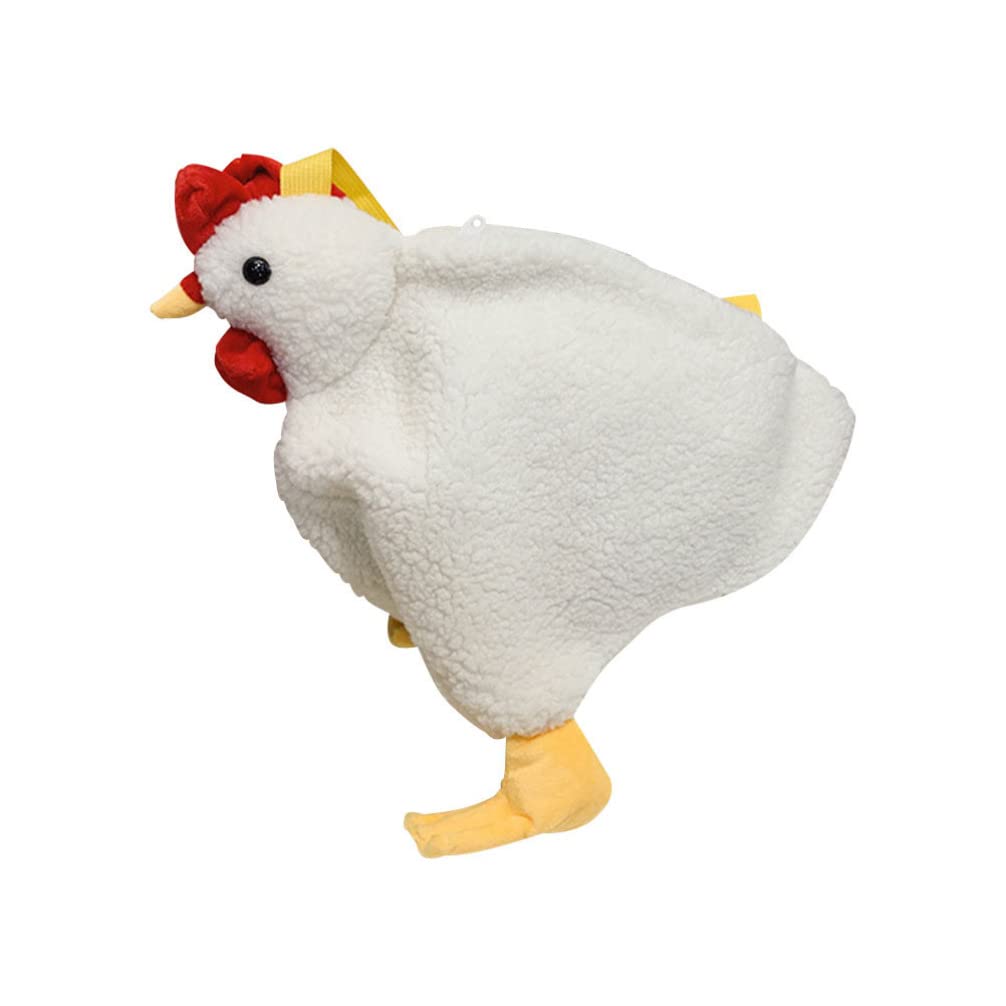 GALPADA Fluffy Faux Fur Crossbody Bag for Women & Kids - Plush Messenger Purse with Chain Strap, Cute Chicken Design - Perfect for School, Travel, and Daily Use