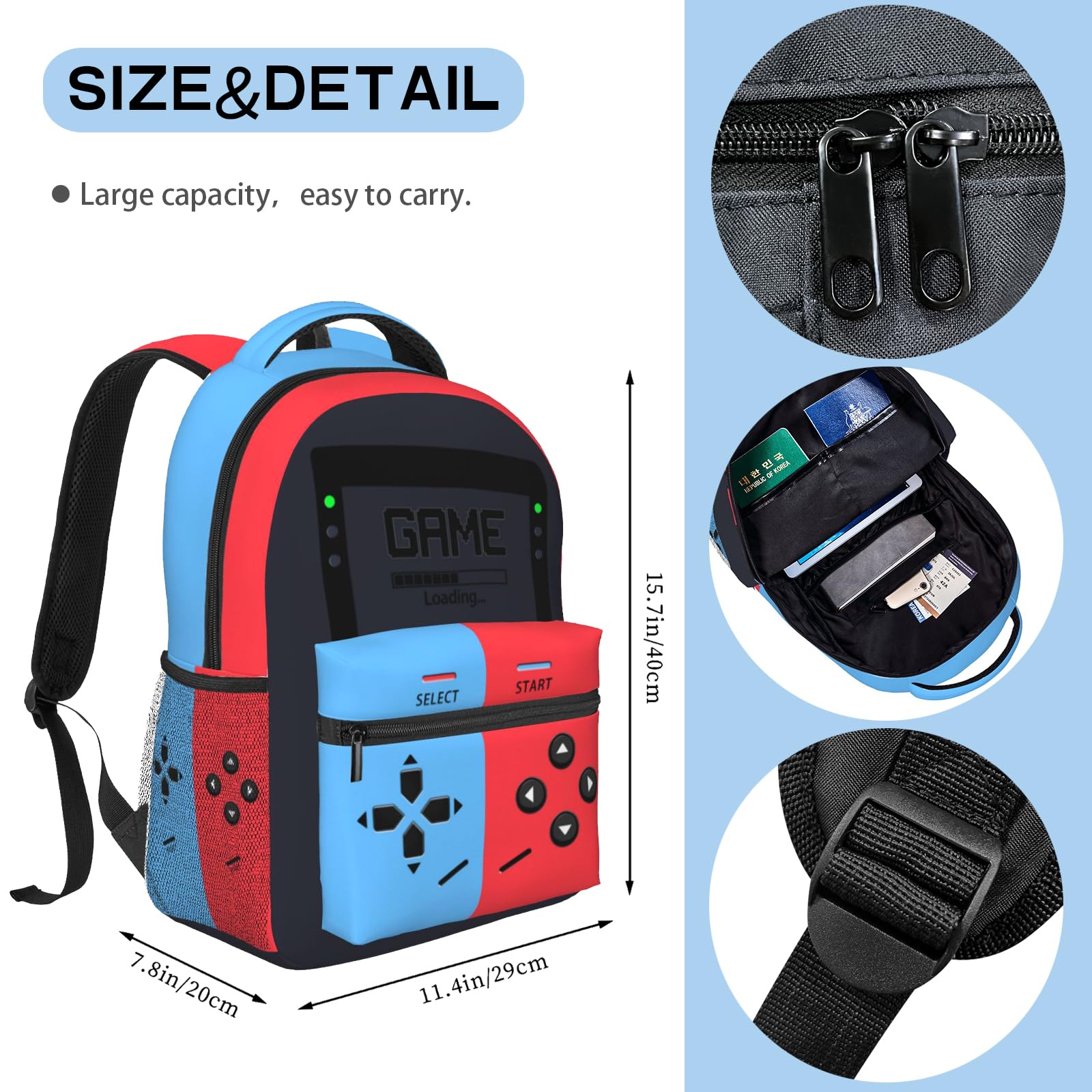 **Gaming Backpack for Boys & Teens - Durable Laptop Backpack for School, Travel & Game Day - Perfect Gift for Gamers (Ideal for School, Travel & Gaming Conventions)**