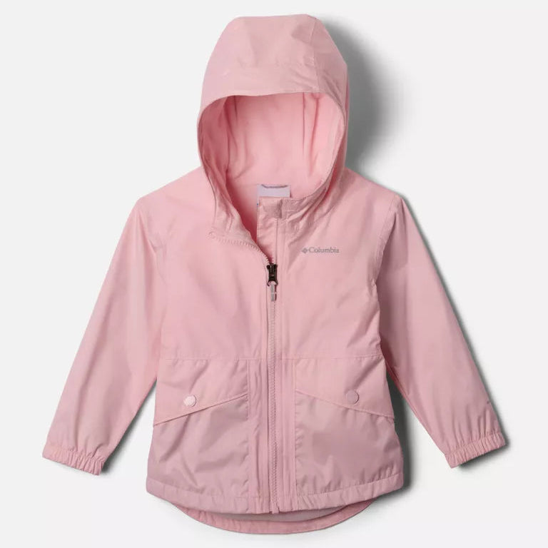 Columbia Satin Pink Rainy Trails II Fleece-Lined Jacket for Toddlers - Waterproof Windbreaker for Outdoor Play, Preschool & Park Adventures