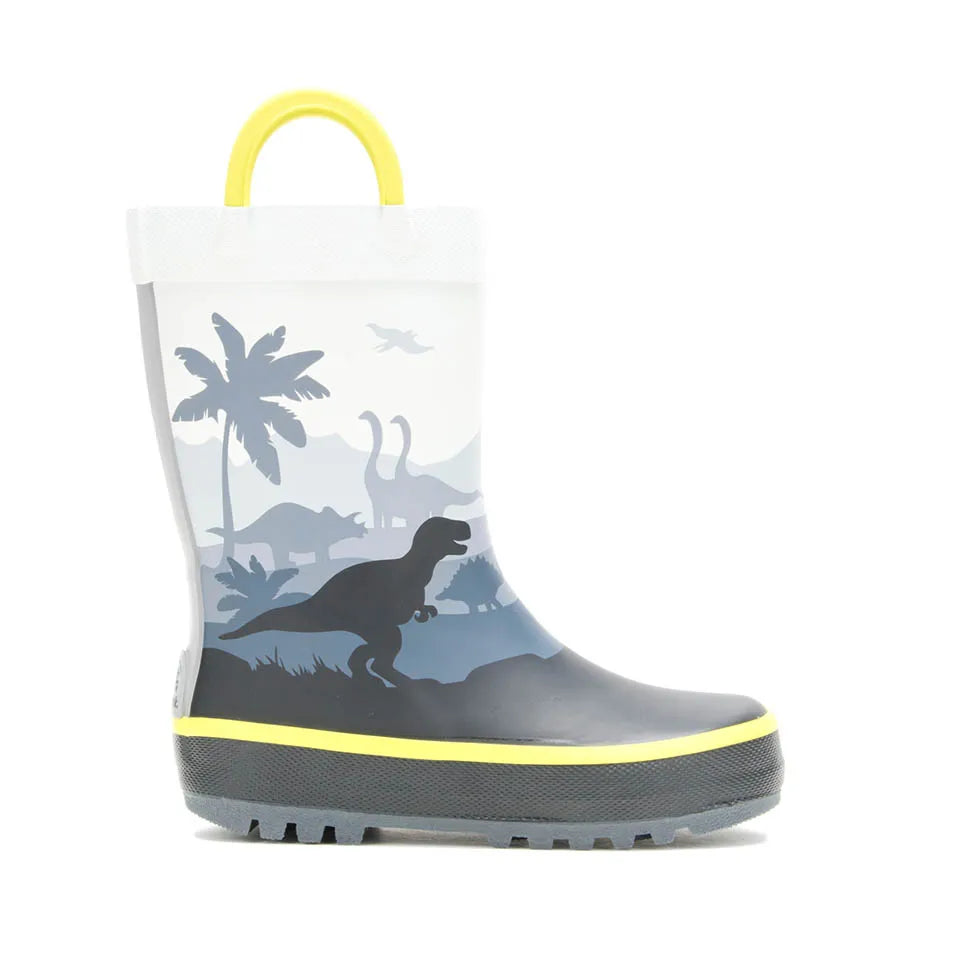 Kamik Dino Toddler Rain Boots - Waterproof Kids Rain Boots for Boys & Girls - Perfect for Puddle Jumping, Outdoor Play & Rainy Day Adventures