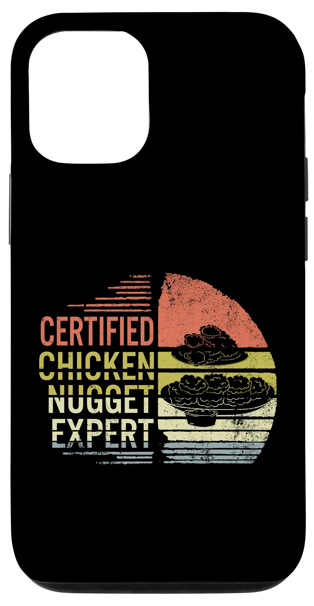 iPhone 12/12 Pro Case - Certified Chicken Nugget Expert & Fried Nuggets Lover - Funny Food Mom Phone Cover for Women - Perfect Gift for Fast Food Enthusiasts & iPhone Users