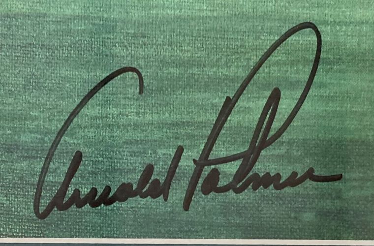 Arnold Palmer Autographed Framed 16x24 PGA Golf Poster - Collectible Memorabilia for Golf Fans & Home Decor | Perfect for Man Cave, Sports Bar, or Office Display