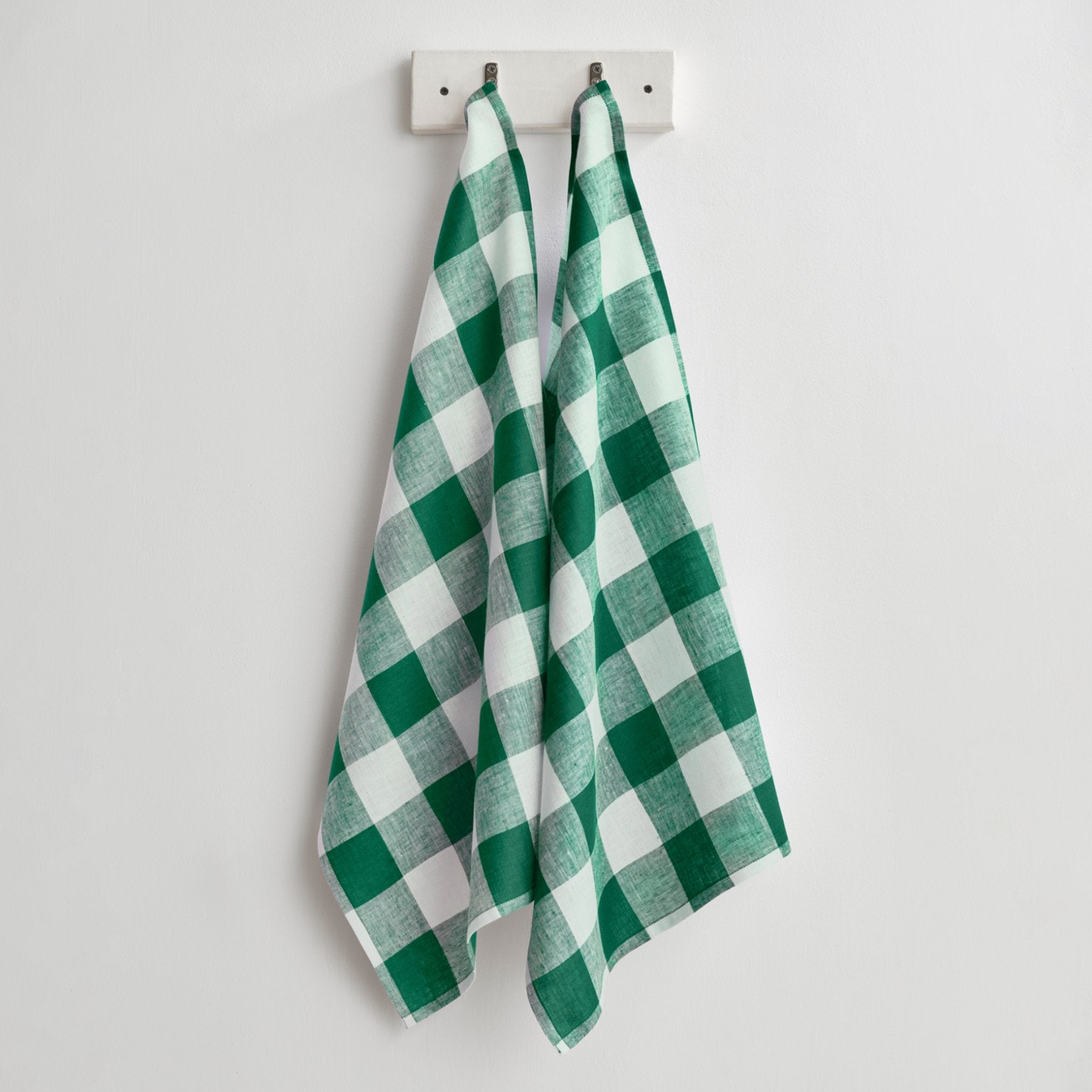 Buffalo Check Cotton Kitchen Towels Set of 2 - Absorbent & Durable Dish Cloths for Drying Dishes, Cleaning Countertops & Kitchen Decor - Red & Black Plaid Design