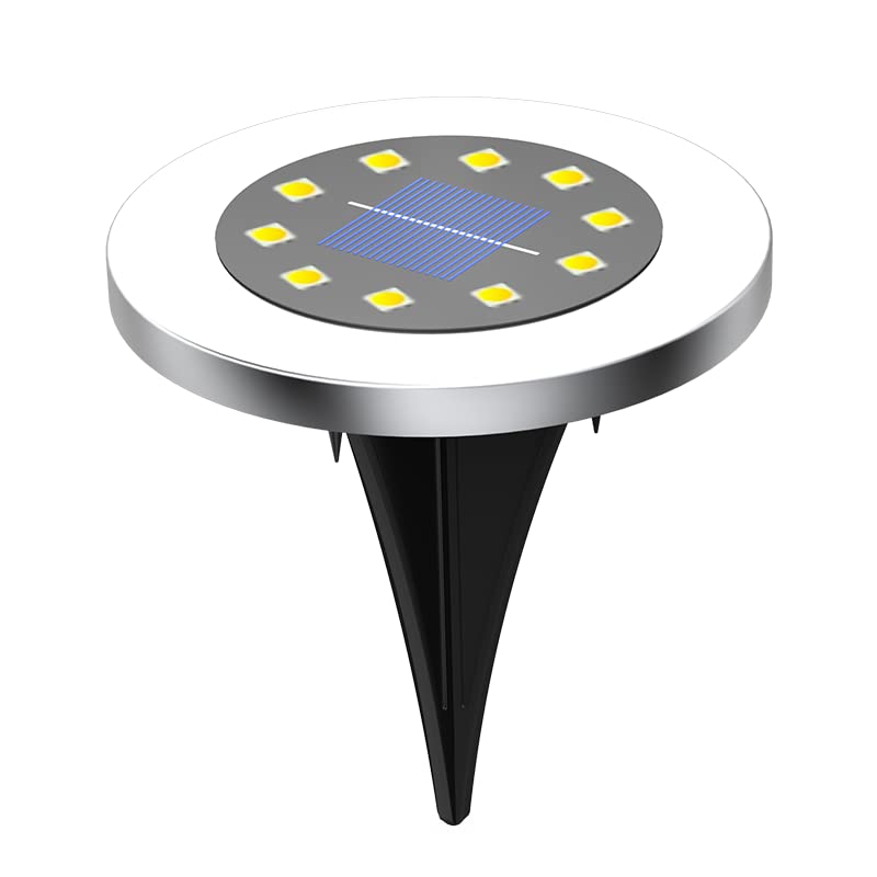 12 Pack Solar Ground Lights 16 LED Waterproof Outdoor Solar Disk Lights - Solar Powered Garden Lights for Pathway, Lawn, Yard, Patio & Driveway | Weatherproof Landscape Lighting for Gardens & Walkways