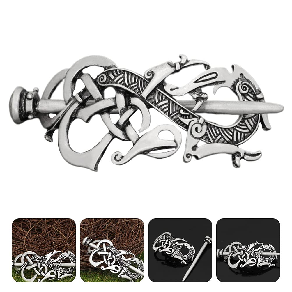 Beaupretty Celtic Hair Clips for Women - 2PCS Viking Style Hairpins with Intricate Knot Design, Vintage Metal Hair Barrettes & Hair Slides - Perfect for Weddings, Cosplay, and Everyday Elegance