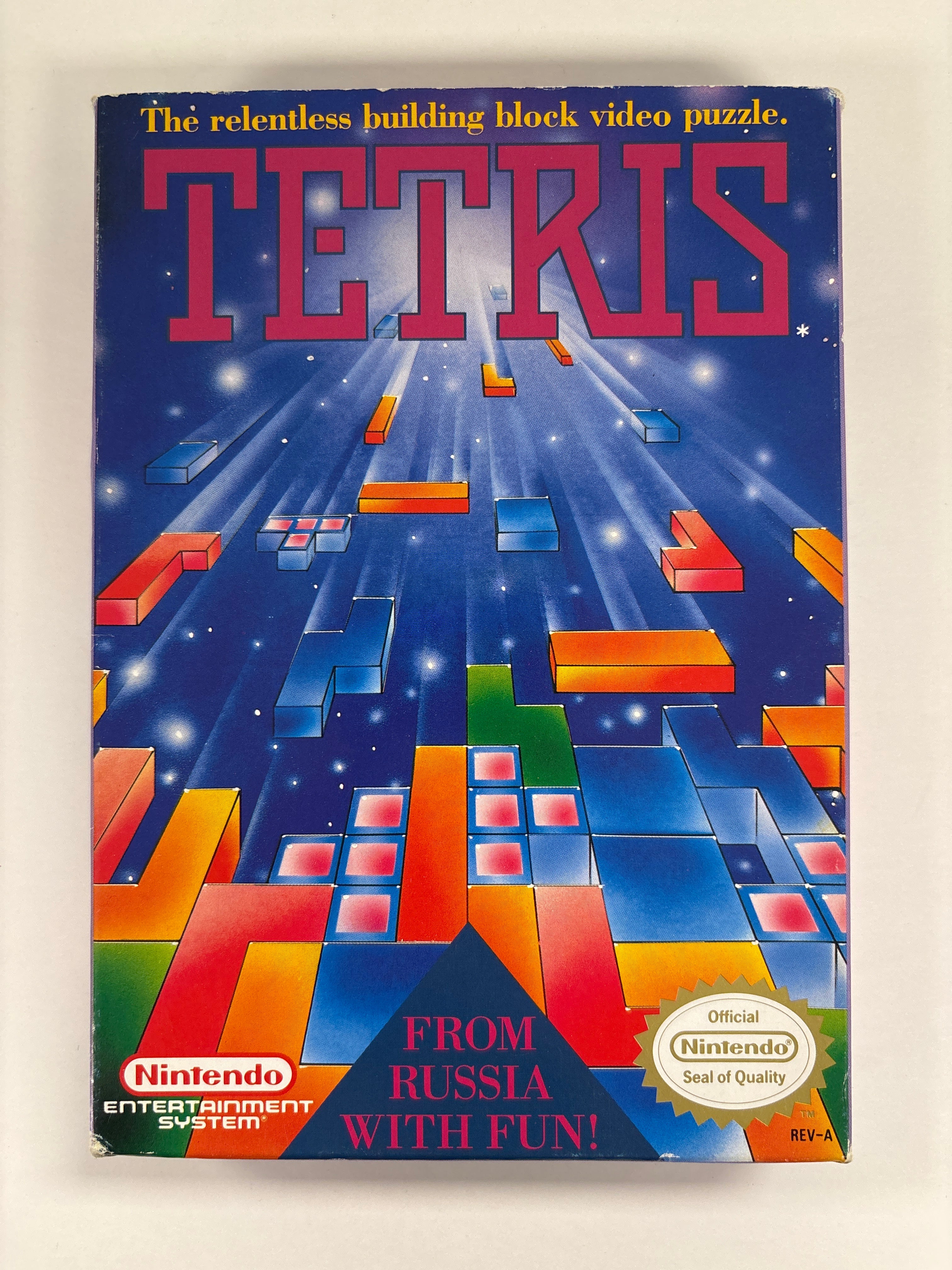 Original Tetris NES Box Only - No Game or Manuals Included - Perfect for Collectors & Retro Gaming Display