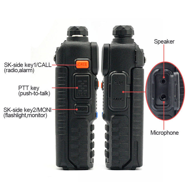 Baofeng UV-5R Dual Band Two-Way Radio [2 Pack] - 4W/1W Power, 128 Channels, Flashlight, VOX & Emergency Alert - Perfect for Outdoor Adventures, Emergency Preparedness & Security Teams