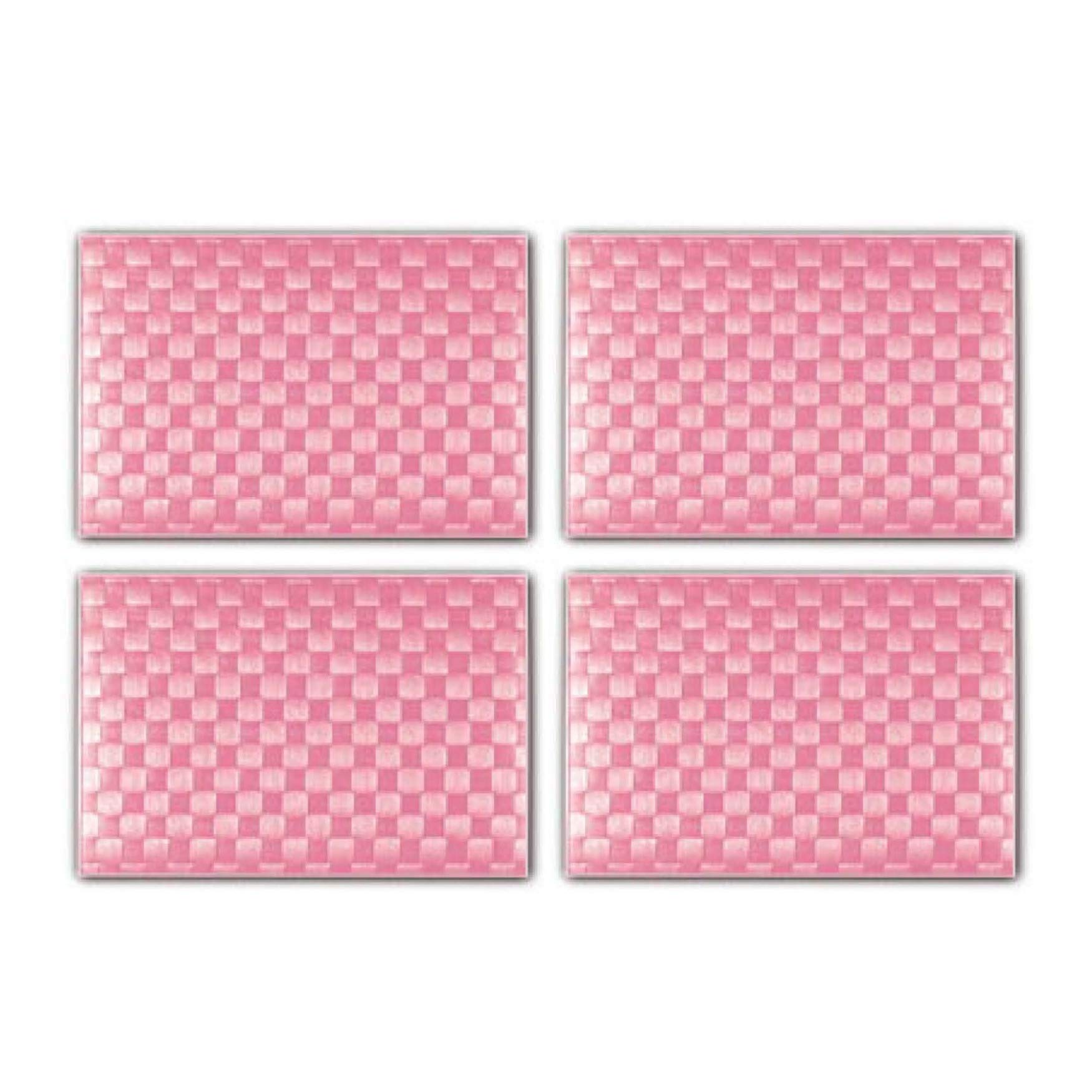 Premium Rectangular Placemats Set of 4 - Candy Red Color Non-Slip Table Mats for Dining, Kitchen, and Party Decor | Waterproof & Heat Resistant