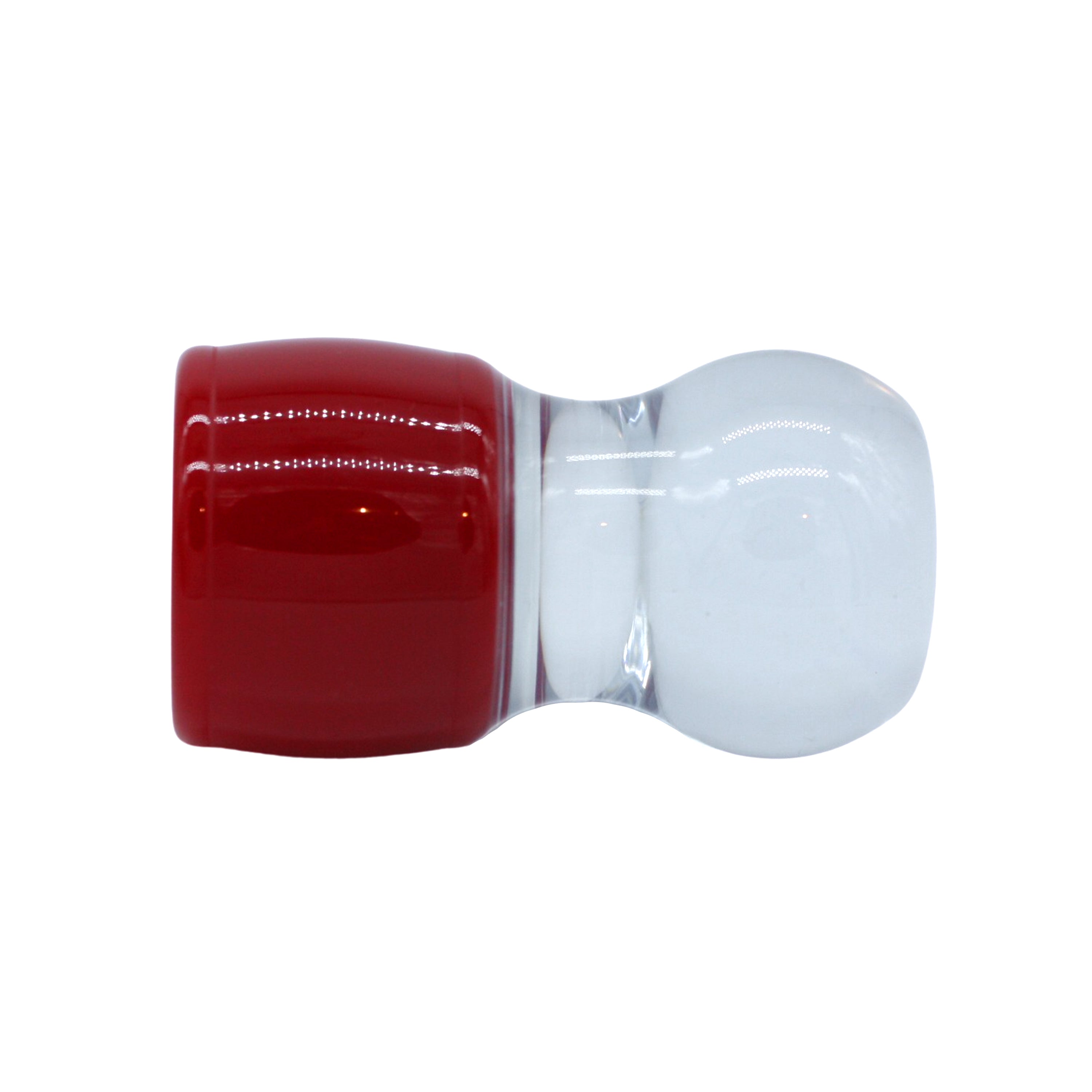 Premium Red & Clear Shaving Brush Handle - Fits 28mm & 30mm Knots - Perfect for Wet Shaving & Beard Grooming - Ideal for Barbershops & Home Use