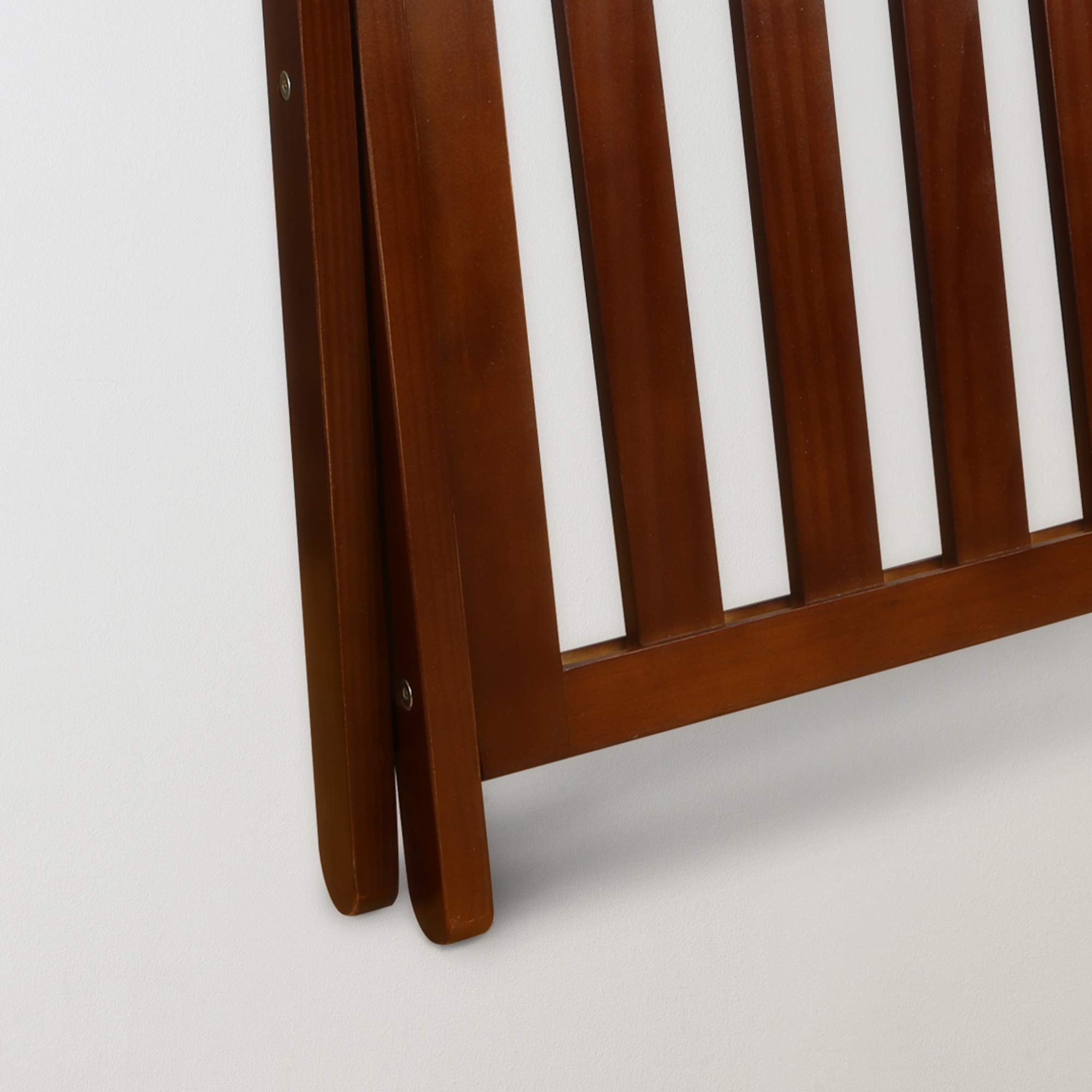 Sturdy Walnut Solid Wood Luggage Rack for Bedroom & Entryway - Space-Saving Travel Storage Organizer for Suitcases & Bags