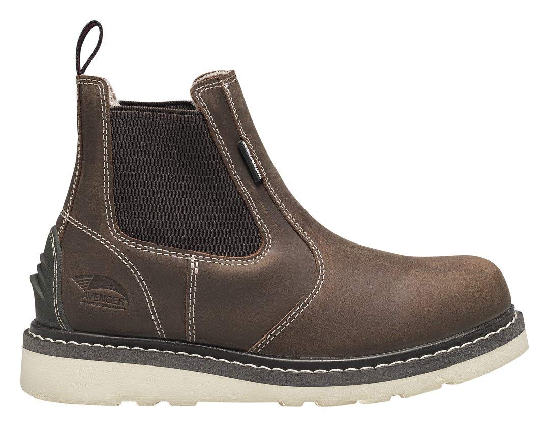 Avenger Women's Work Boots - Steel Toe Industrial Safety Shoes with Wedge Sole for Construction, Warehouse & Outdoor Work - Comfortable & Durable Non-Slip Work Boots
