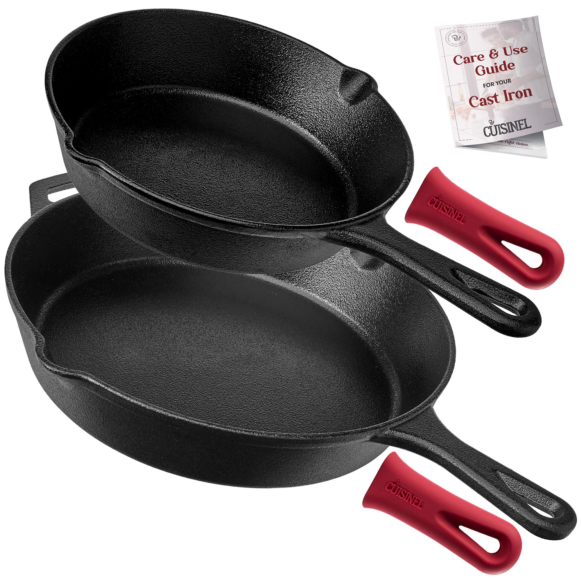 Premium Cast Iron Skillet Set - 8