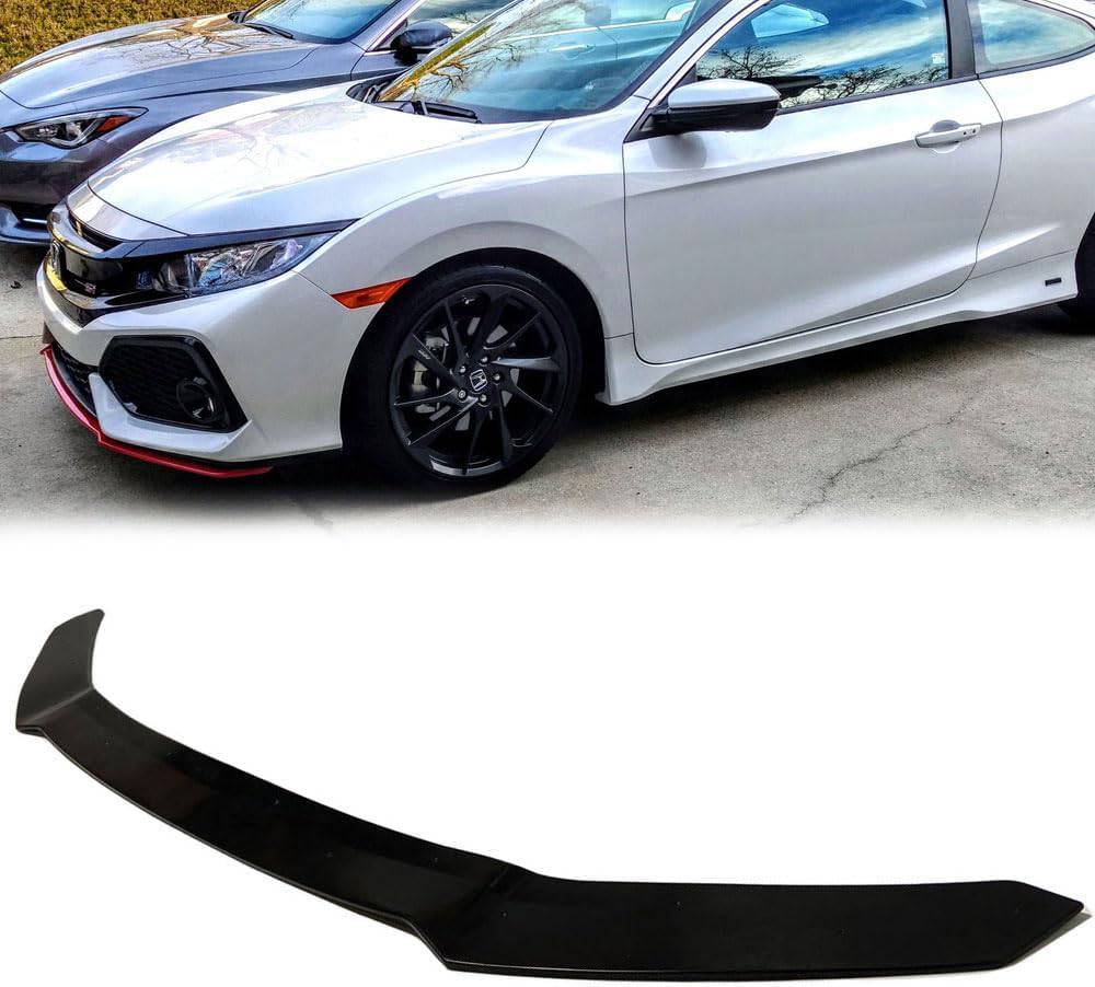 HFP Style Front Bumper Lip Kit for 2017-2021 Honda Civic Si & Hatchback - Durable PU Material - Enhance Your Car's Sporty Look for Street Racing & Car Shows