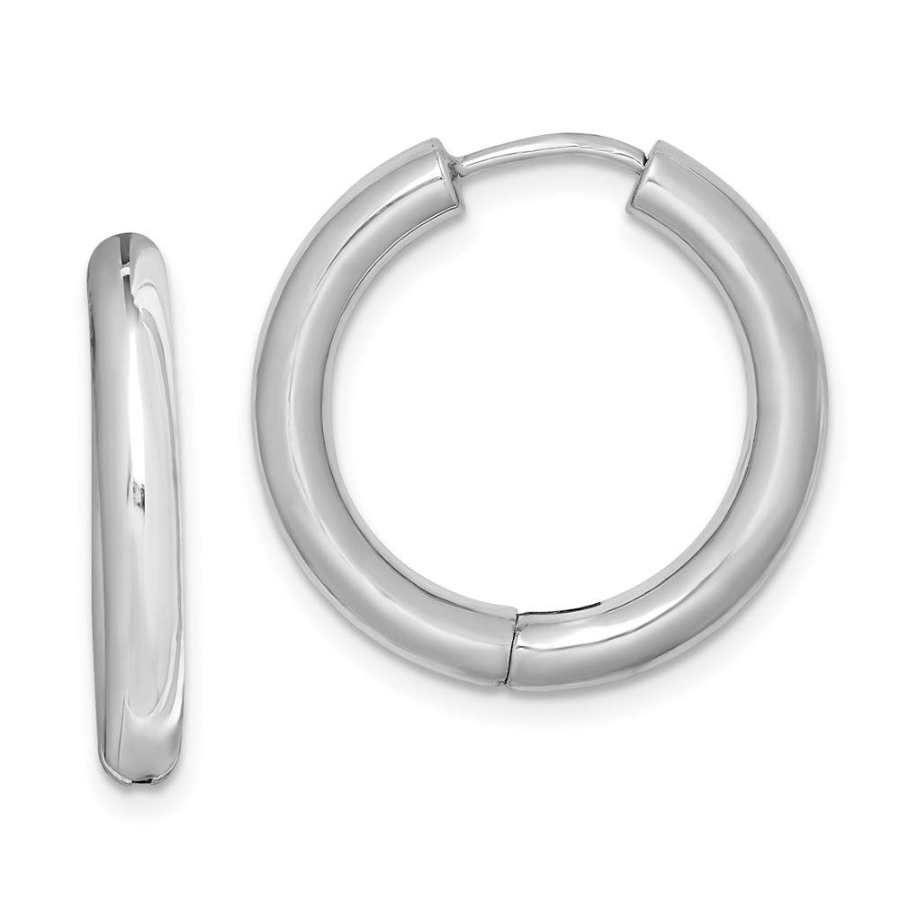 Sterling Silver Hinged Hoop Earrings for Women - 925 Silver Hypoallergenic Classic Hoops - Perfect for Everyday Wear, Work & Special Occasions
