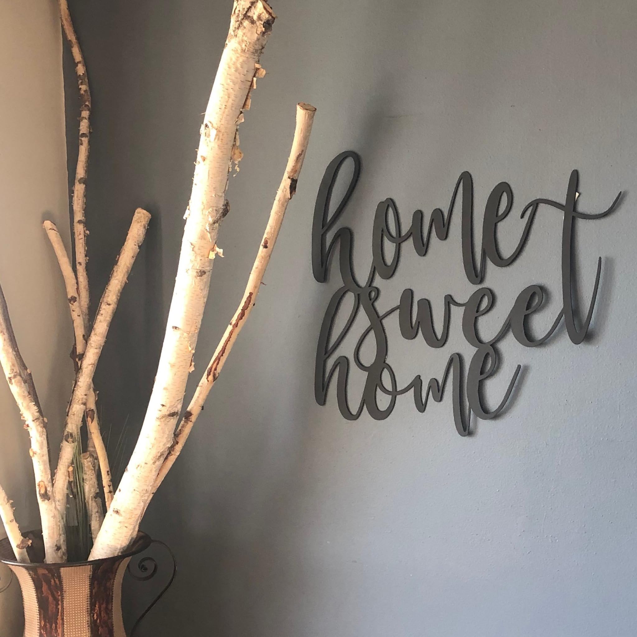 Home Sweet Home Cursive Metal Wall Art - 22