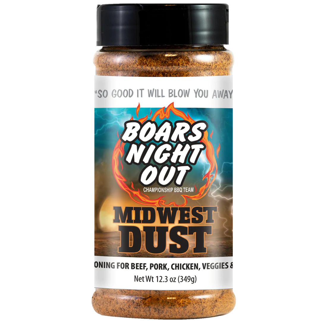 Boar's Night Out Midwest Dust - Premium BBQ Rub & Seasoning for Grilling, Smoking & Roasting - Perfect for Ribs, Steak, Chicken & Pork