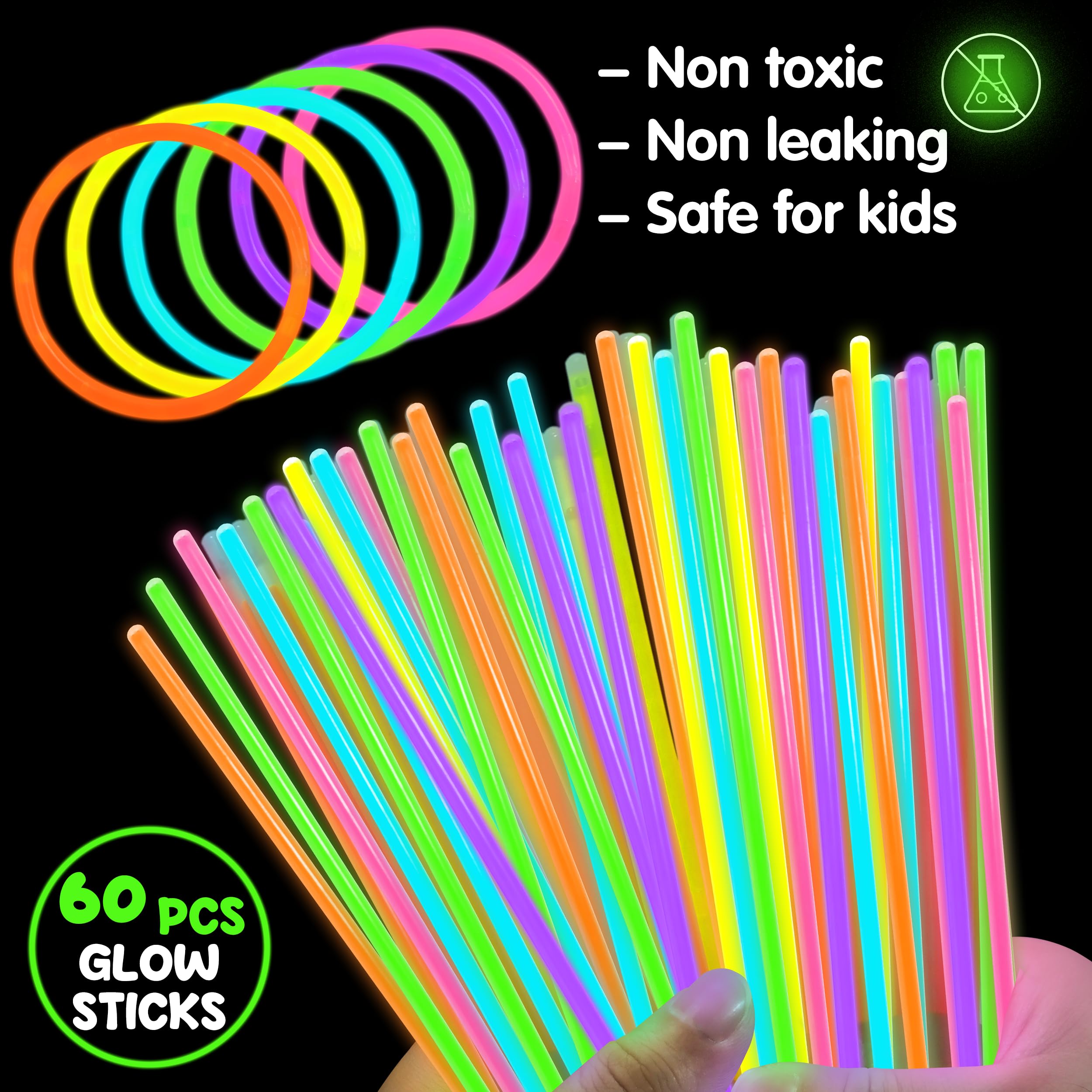 28 PCS Valentine's Day Cards for Kids with 60 Glow Sticks - Classroom Valentine Exchange Cards, Party Favors for Boys & Girls - Perfect for School Celebrations, Gift Giving & Holiday Events