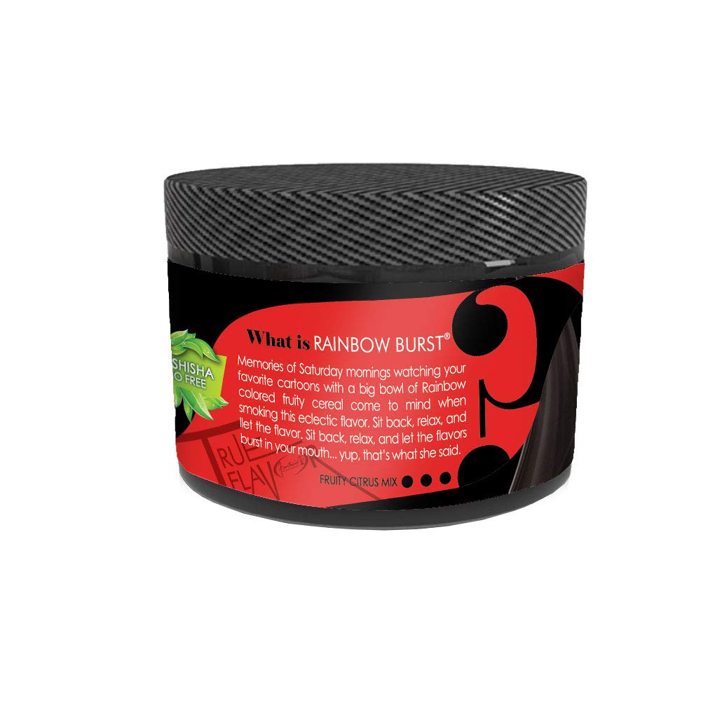 Fantasia Nicotine-Free Hookah Shisha - 250g Can, Tobacco & Nicotine Free, Rainbow Burst Flavor (Rainbow Fruit Mix) | Perfect for Parties, Relaxation & Social Gatherings