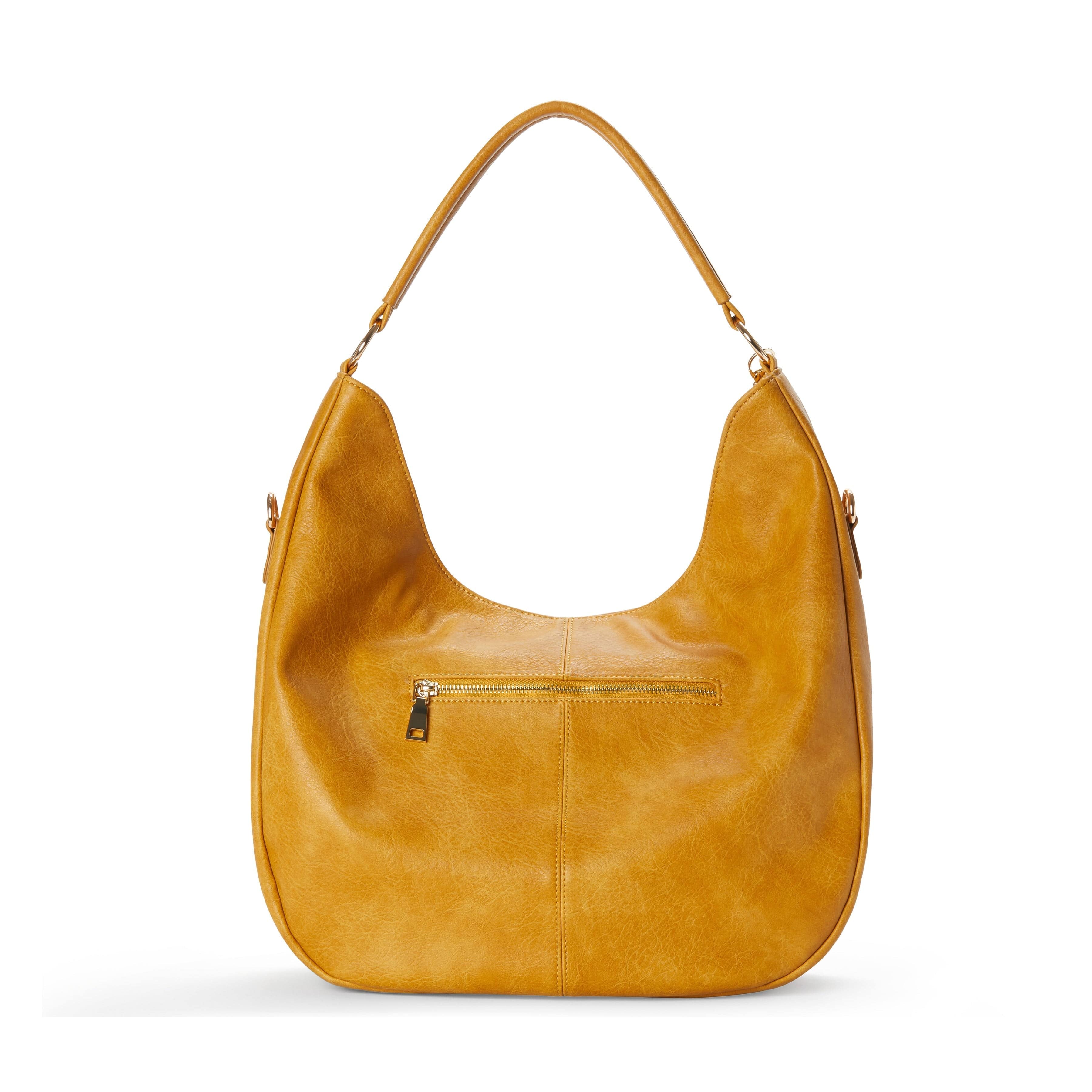 Savannah Vegan Leather Perforated Hobo Handbag in Saffron - Stylish & Sustainable Crossbody Purse for Women, Perfect for Work, Travel & Everyday Use