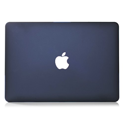 Se7enline Protective Hard Case for MacBook Pro 15 inch (A1707/A1990 2016-2018) with Touch Bar - Includes Keyboard Cover, Laptop Sleeve, Screen Protector & Dust Plug - Navy Peony/Blue - Perfect for Work, Travel & School Use