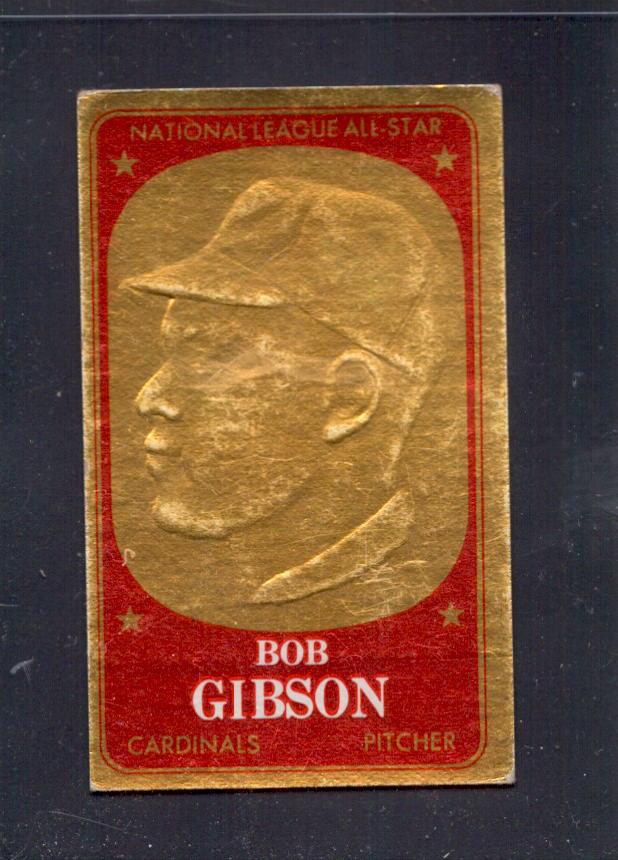 1965 Bob Gibson Topps Embossed #69 St. Louis Cardinals Baseball Card - Vintage MLB Collectible for Sports Memorabilia Fans & Display