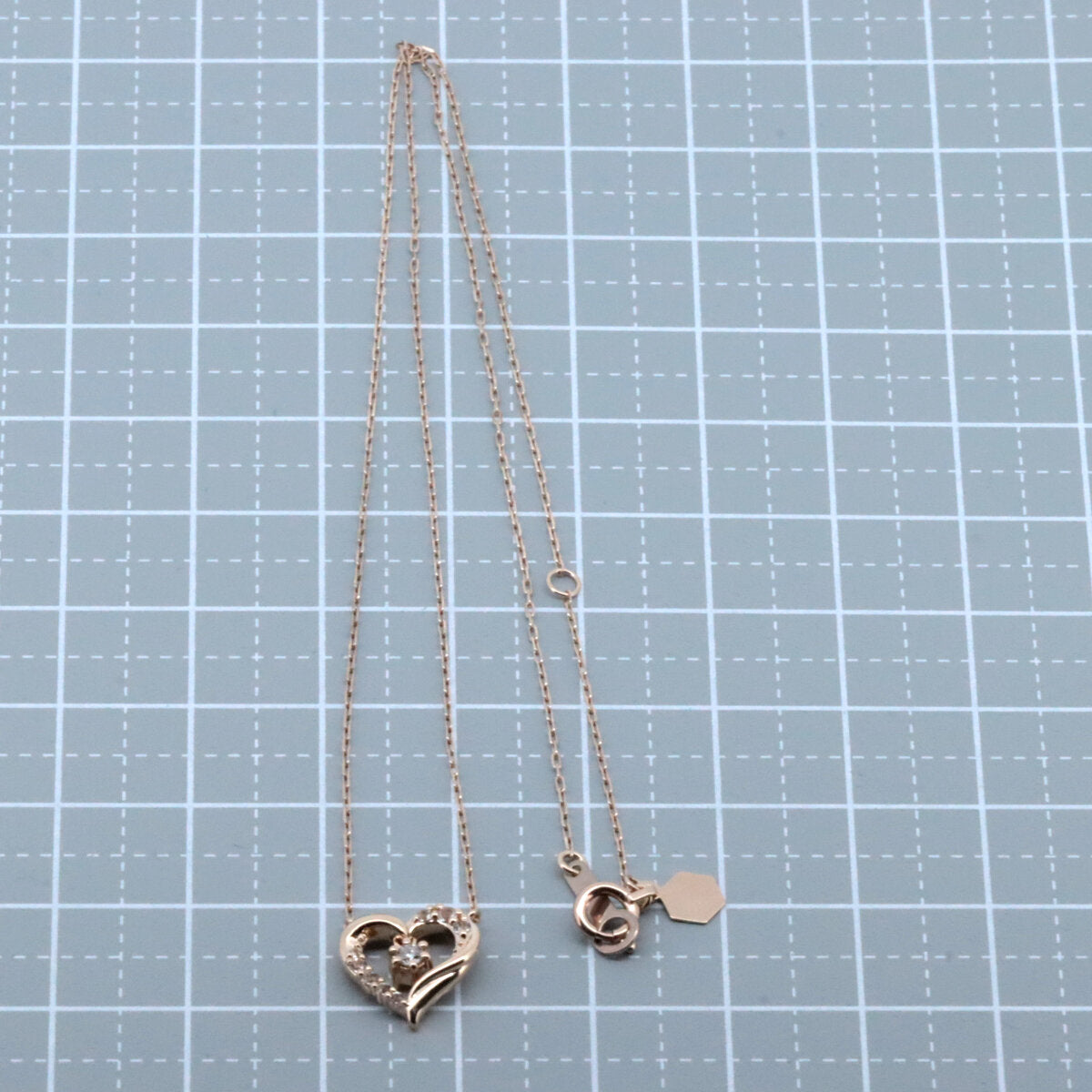 4℃ Diamond Semi-Transparent Stone K10PG Necklace for Women - Elegant 18K Gold Plated Pendant Jewelry Gift for Anniversary, Valentine's Day & Special Occasions