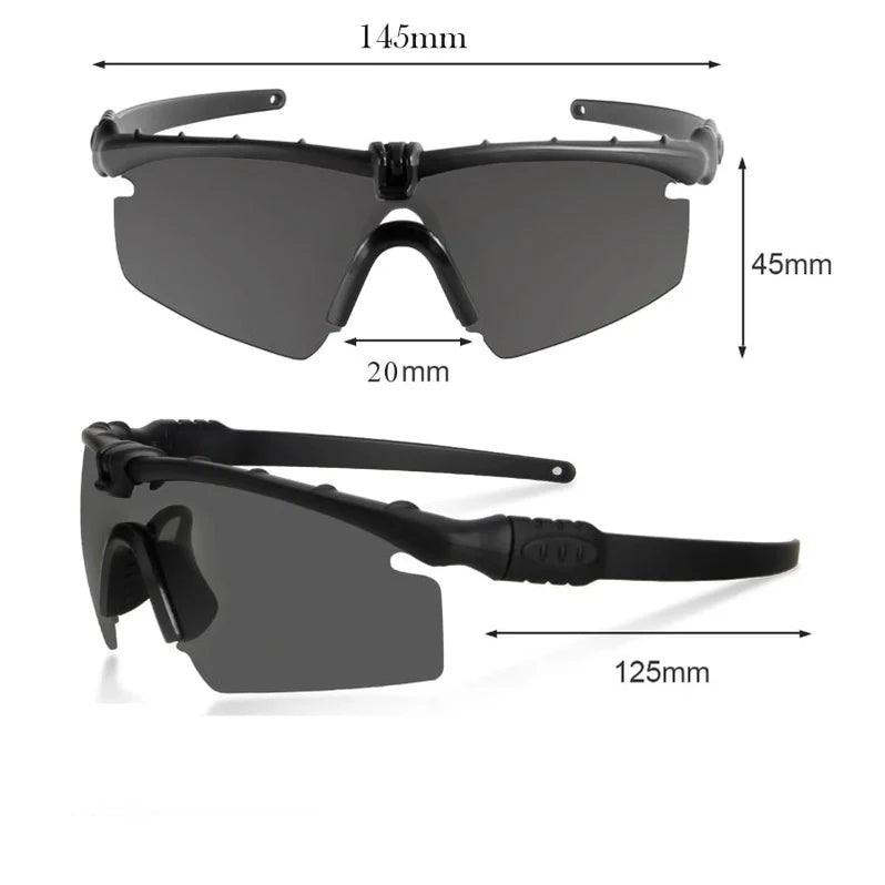 Tactical Military Goggles - Army Ballistic 3.0 Protective Eyewear for Shooting, Hunting & Outdoor Activities
