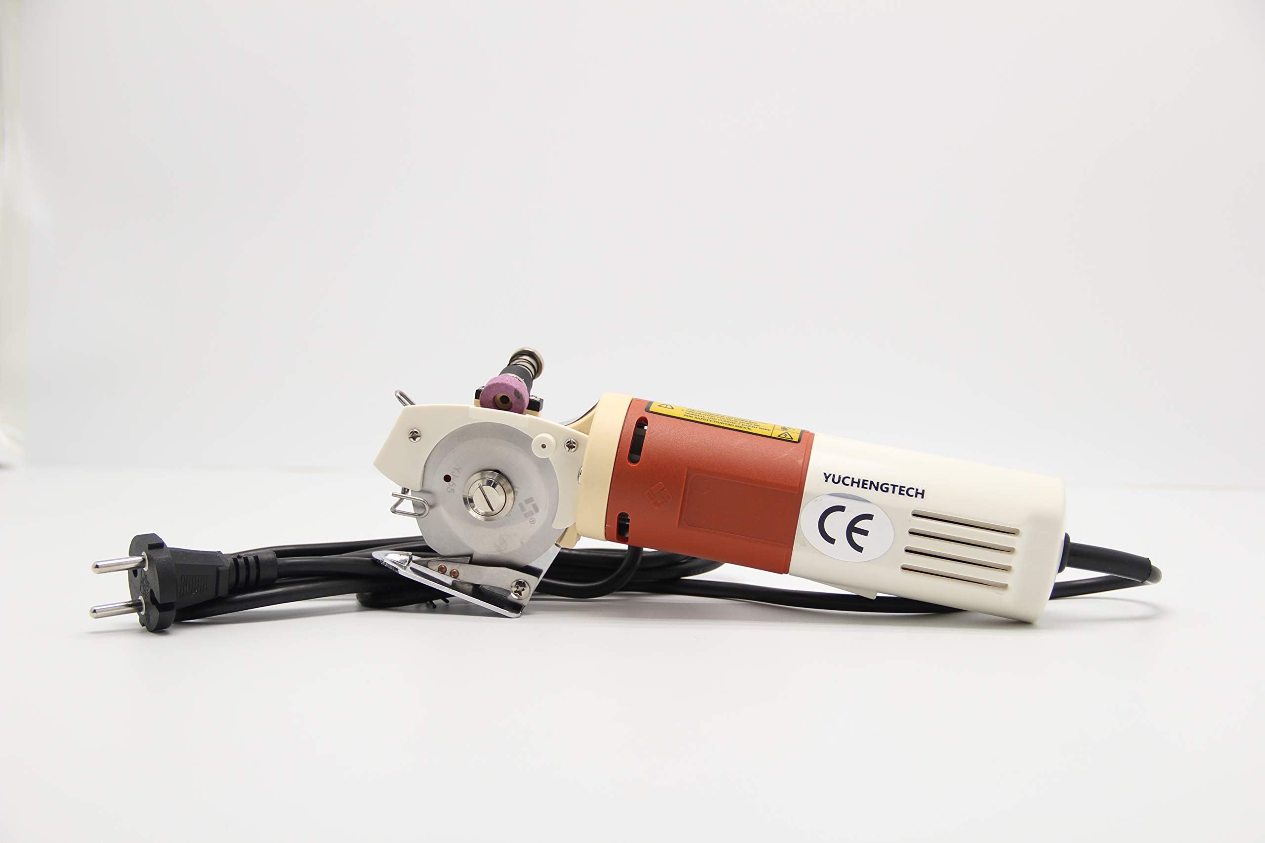 YUCHENGTECH YJ-65 Electric Rotary Fabric Cutting Machine - Round Knife Cloth Cutter with CE Certification (110V) - Perfect for Quilting, Sewing & Upholstery Projects
