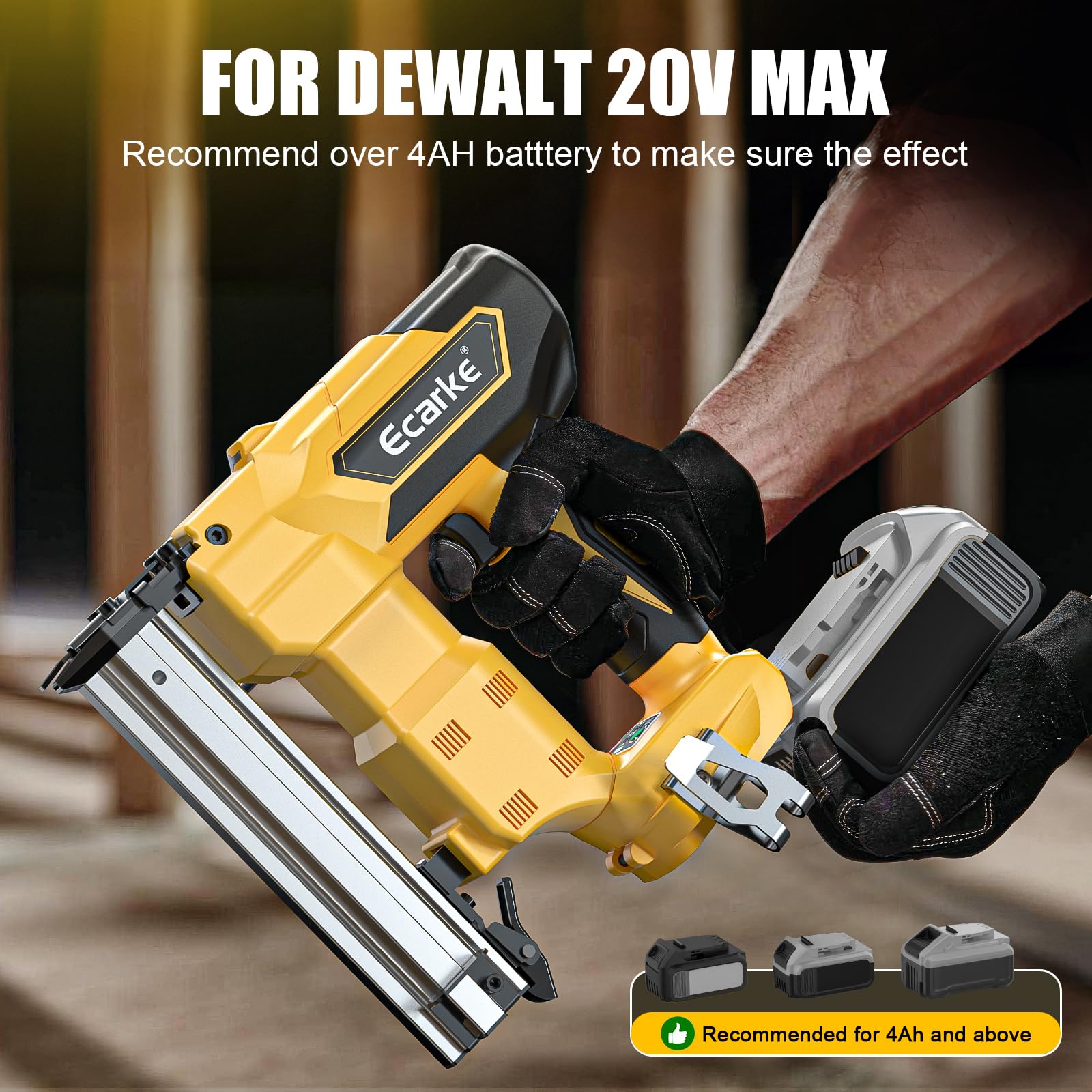 DEWALT 20V Brushless Cordless 18 Gauge Brad Nailer - 1000 Nails Included, 5/8
