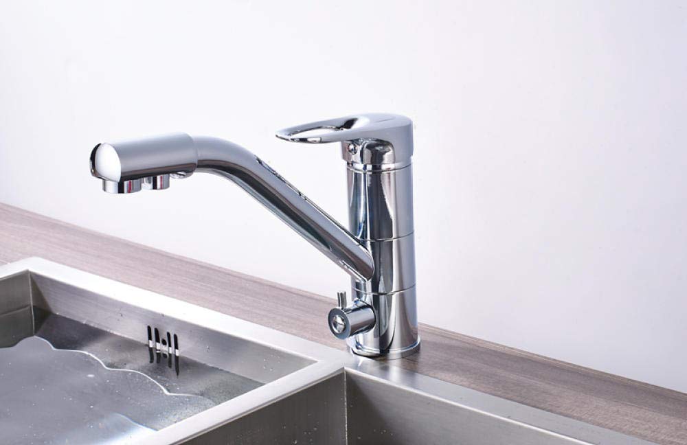 360° Rotating Kitchen Sink Faucet with Water Purification - Deck Mounted Mixer Tap for Drinking & Cooking | Perfect for Modern Home Kitchens & Water Filtration Systems