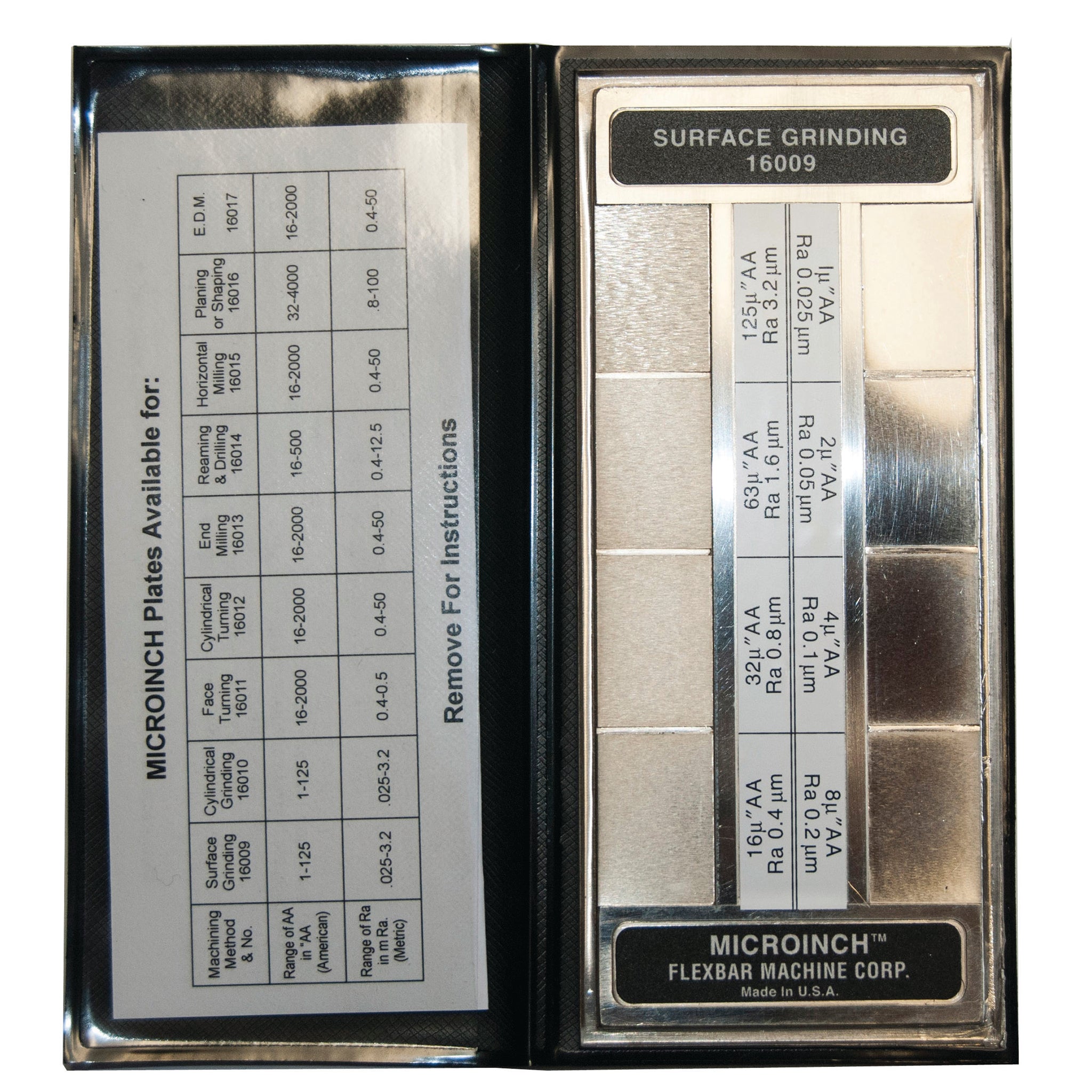 Microinch™ Comparator Plates - High-Precision Surface Finish Measurement Tools for Metalworking & Quality Control | Ideal for Machinists, Engineers & Industrial Applications