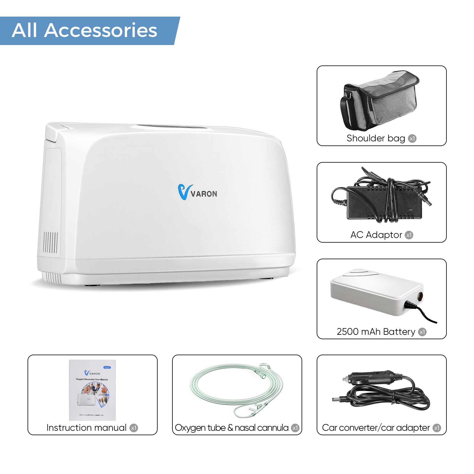 Smallest & Lightest Portable Oxygen Concentrator NT 03 - Only 3.08lbs with 5-Hour Battery Life & Carrying Bag - Perfect for Travel, Outdoor Activities & Daily Use