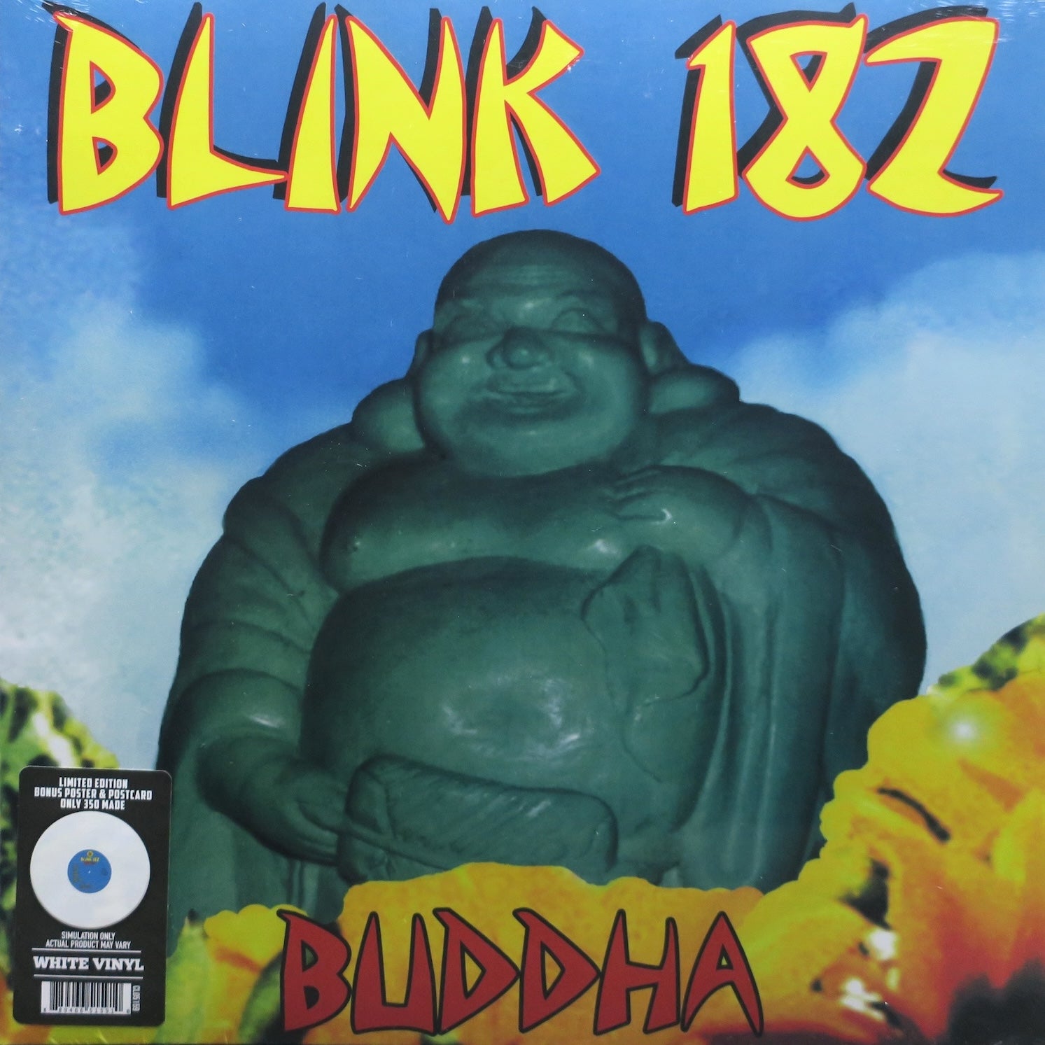 BLINK 182 'Buddha' Limited Edition White Vinyl LP Record - Perfect for Music Collectors & Punk Rock Fans | Home Decor, Gift Idea, Vinyl Enthusiast Collection