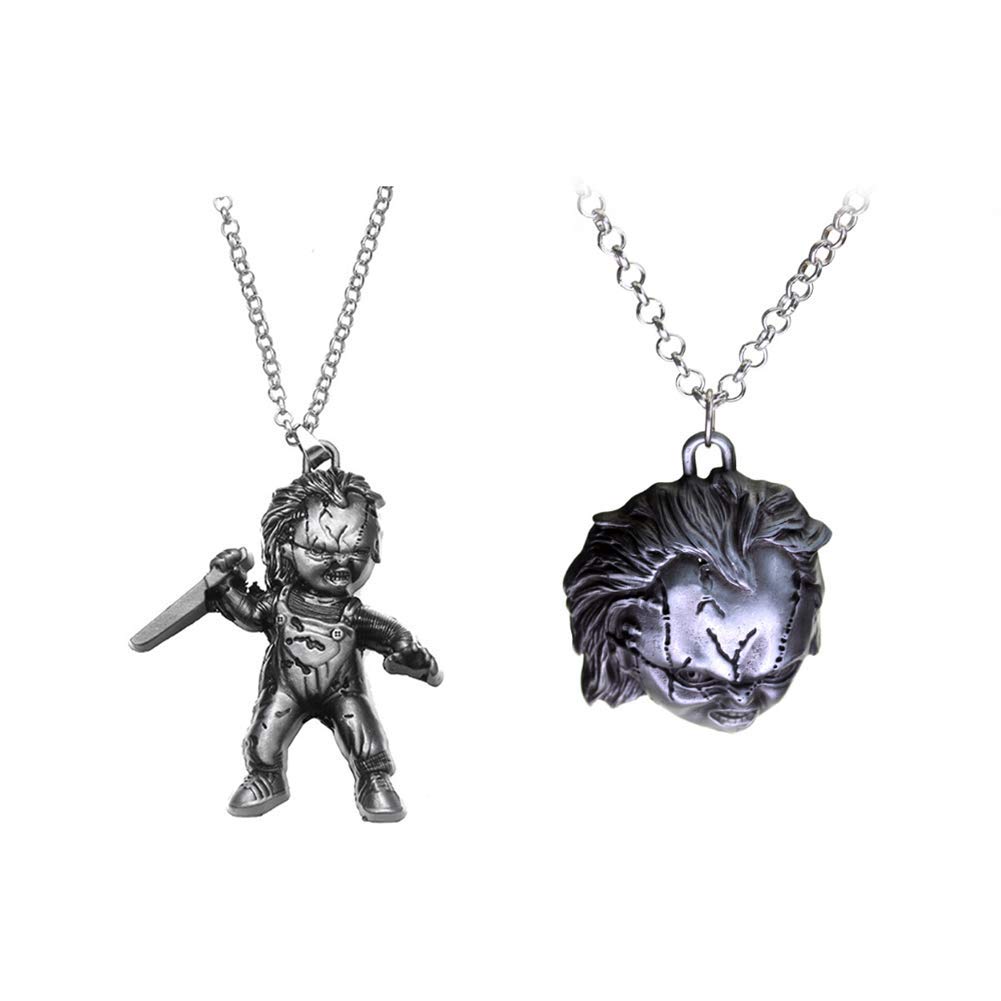 Curse of Chucky Necklace - Horror Movie Inspired Jewelry for Cosplay & Halloween Costume Accessories - Perfect for Horror Fans, Chucky Enthusiasts & Halloween Parties