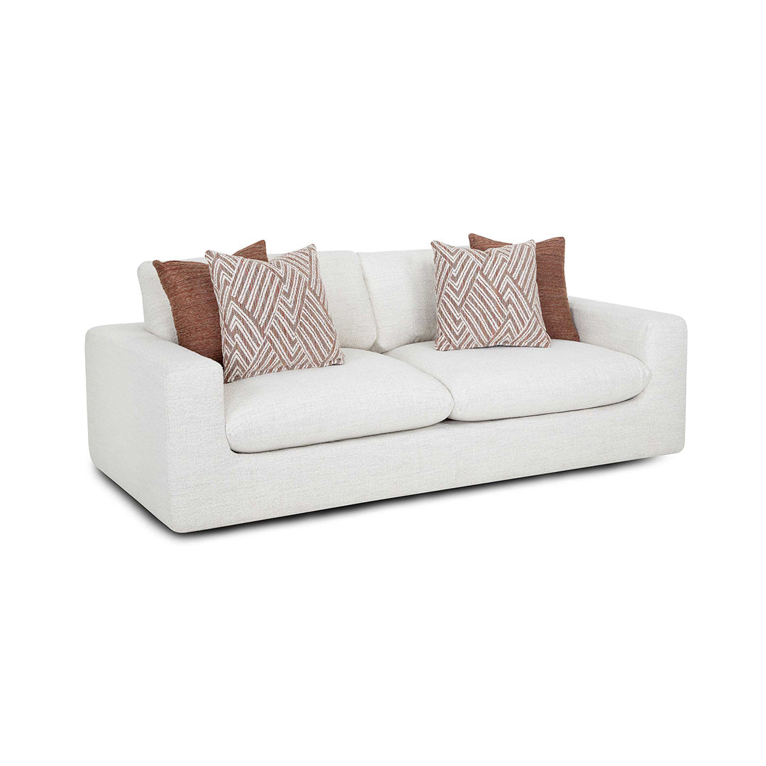 Luxury Pearl White Velvet Sofa - Modern Elegant Living Room Furniture for Home Decor & Comfortable Seating - Perfect for Apartments, Lounges & Cozy Spaces