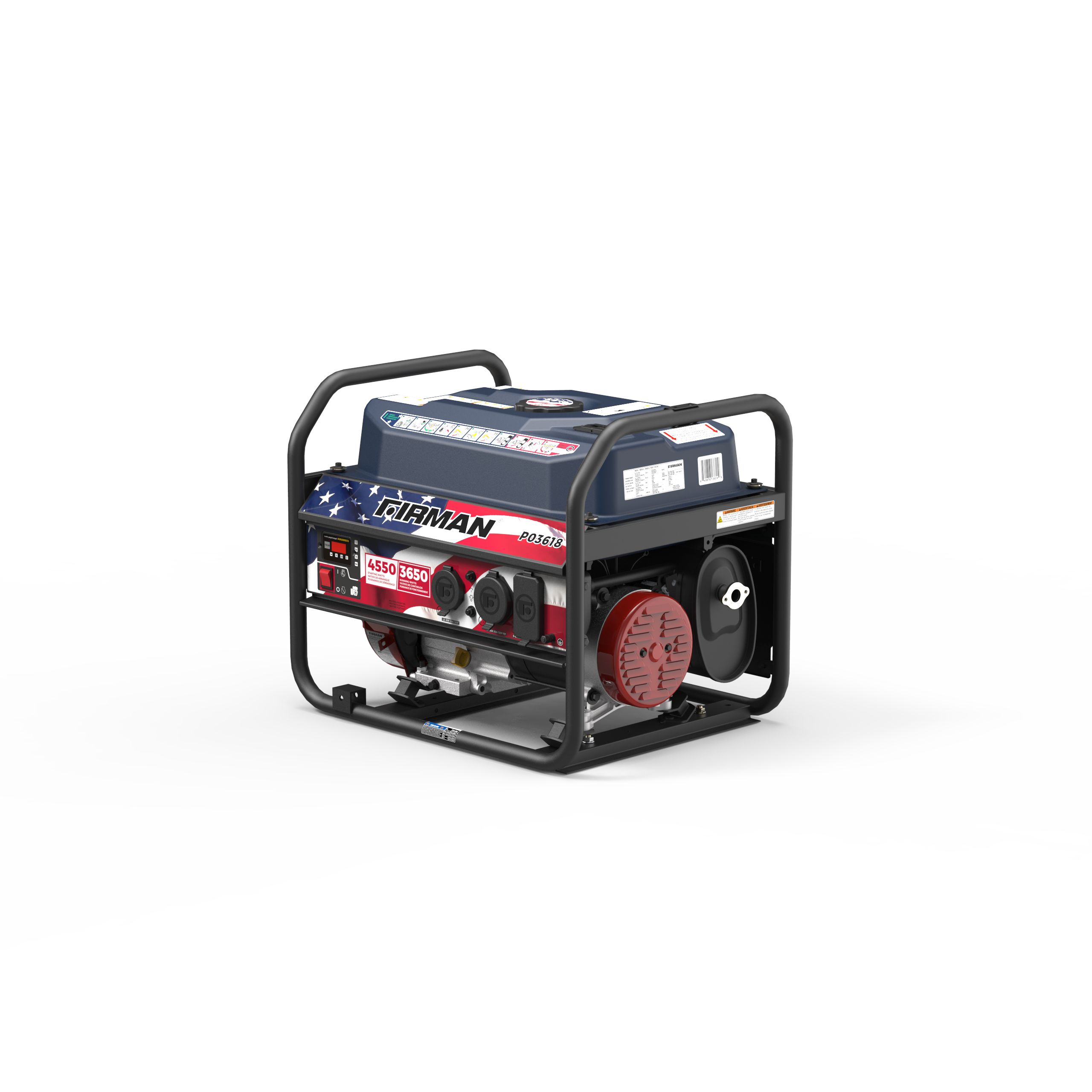 4550W Portable Gas Generator with Recoil Start - 120V Power for Camping, Outdoor Events & Emergency Backup
