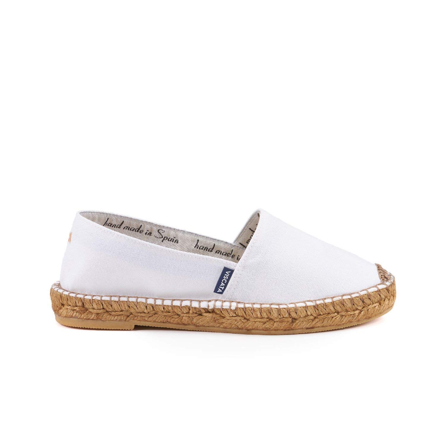 Viscata Barceloneta Women's Espadrille Flats - Handmade in Spain | Fashionable Slip-On Shoes with Organic Cotton Canvas & 100% Natural Jute Midsole | Lightweight & Comfortable for Casual Wear, Beach Outings, and Summer Strolls