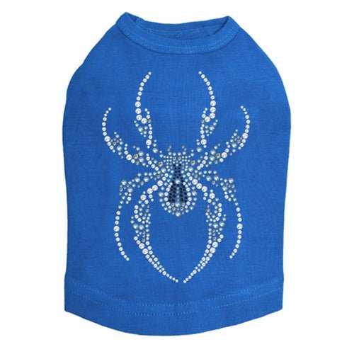 Sparkling Blue Spider Rhinestone Tank Top for Women - Multiple Colors Available - Perfect for Parties, Nightlife & Festivals
