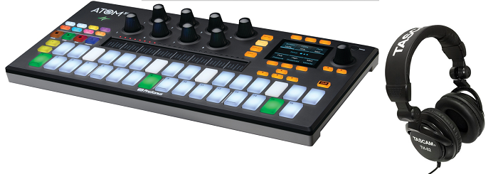 PreSonus ATOM SQ MIDI Pad Controller with Production Software & Studio Headphones - Perfect for Music Production, Beat Making & Home Recording Studios